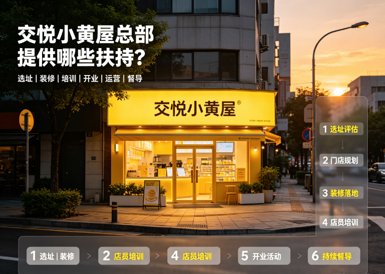 交悦小黄屋总部提供哪些扶持？从选址到开业的全流程拆解