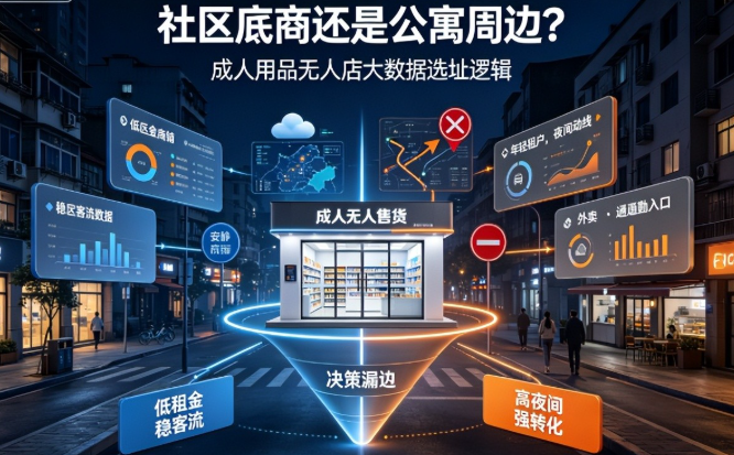 开成人用品无人店选社区还是公寓周边？大数据选址逻辑与禁入红线